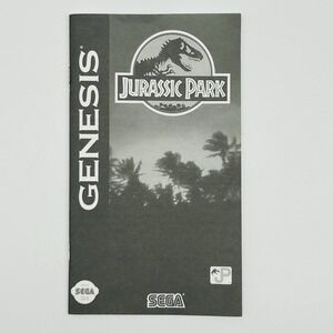 Jurassic Park Sega Genesis Instruction Manual Booklet ONLY Instruction Authentic